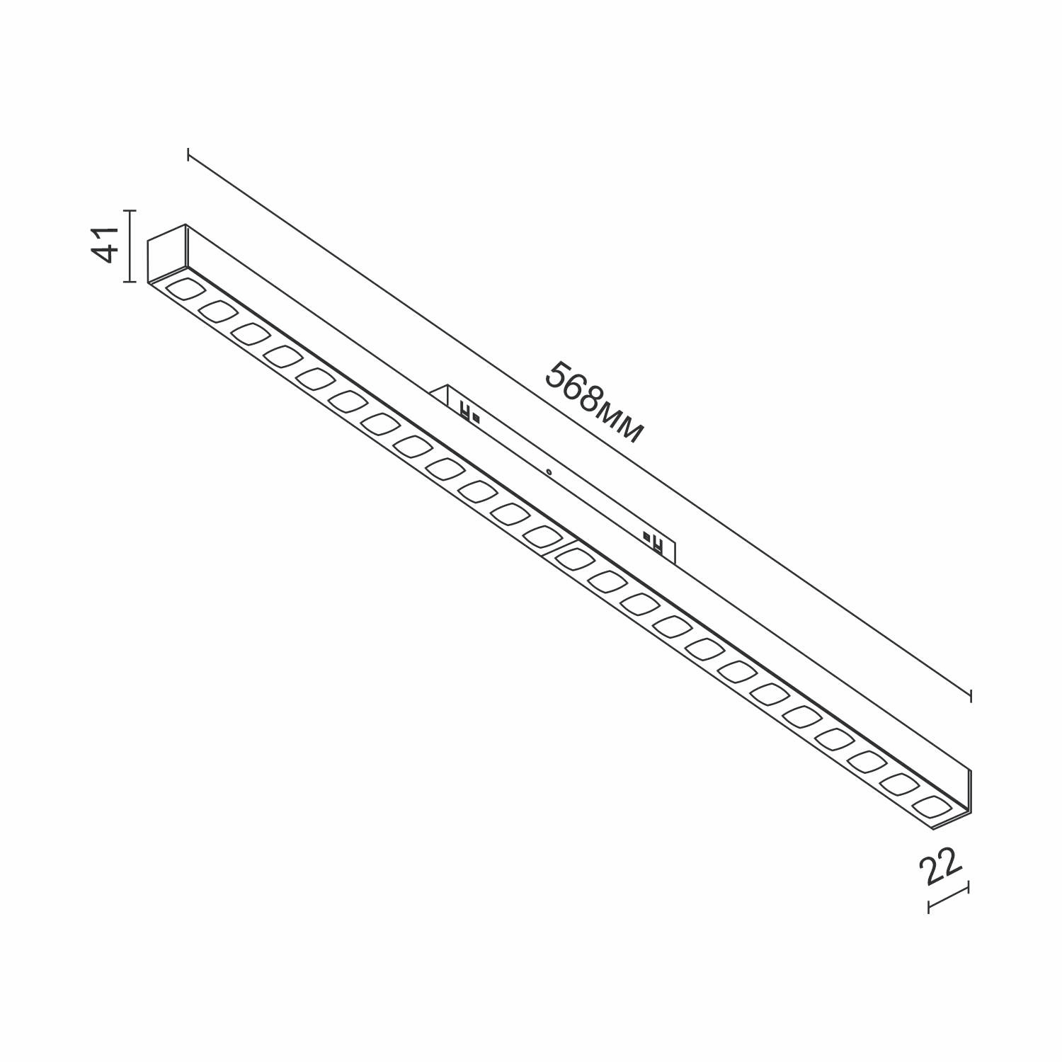 Светодиодный светильник для магнитной системы Ledron Sagi style 560 ZIGBEE 4000K White-Gold (10939)