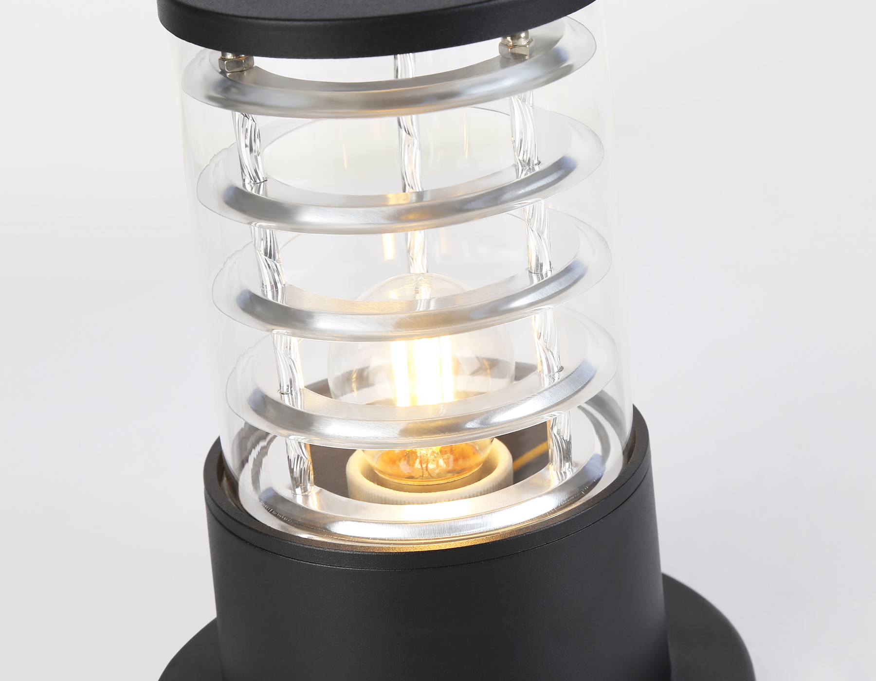 Уличный ландшафтный светильник ST2532 BK/CL черный/прозрачный IP54 E27 max 11W D108*200