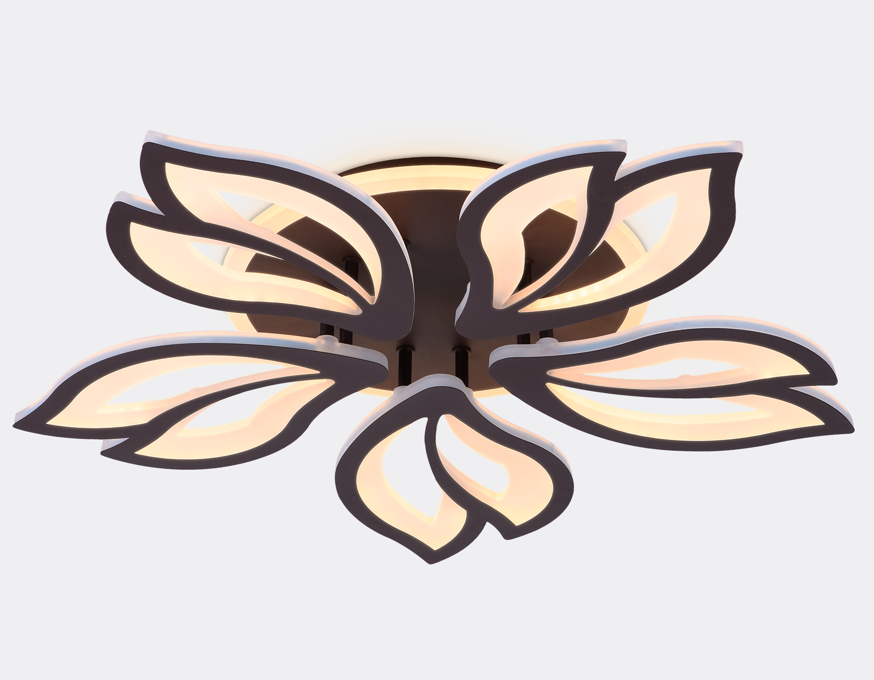 Потолочный светодиодный светильник с пультом FA544/5 CF кофе 104W 580*560*80 (ПДУ РАДИО 2.4)