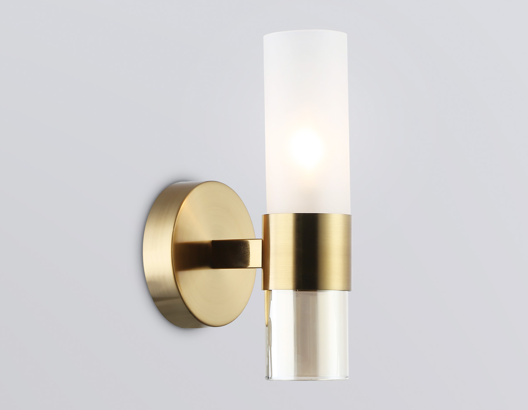 Настенный светильник LH55116 BS/FR/TI латунь/белый матовый/янтарь E14 max 40W 130*100*225