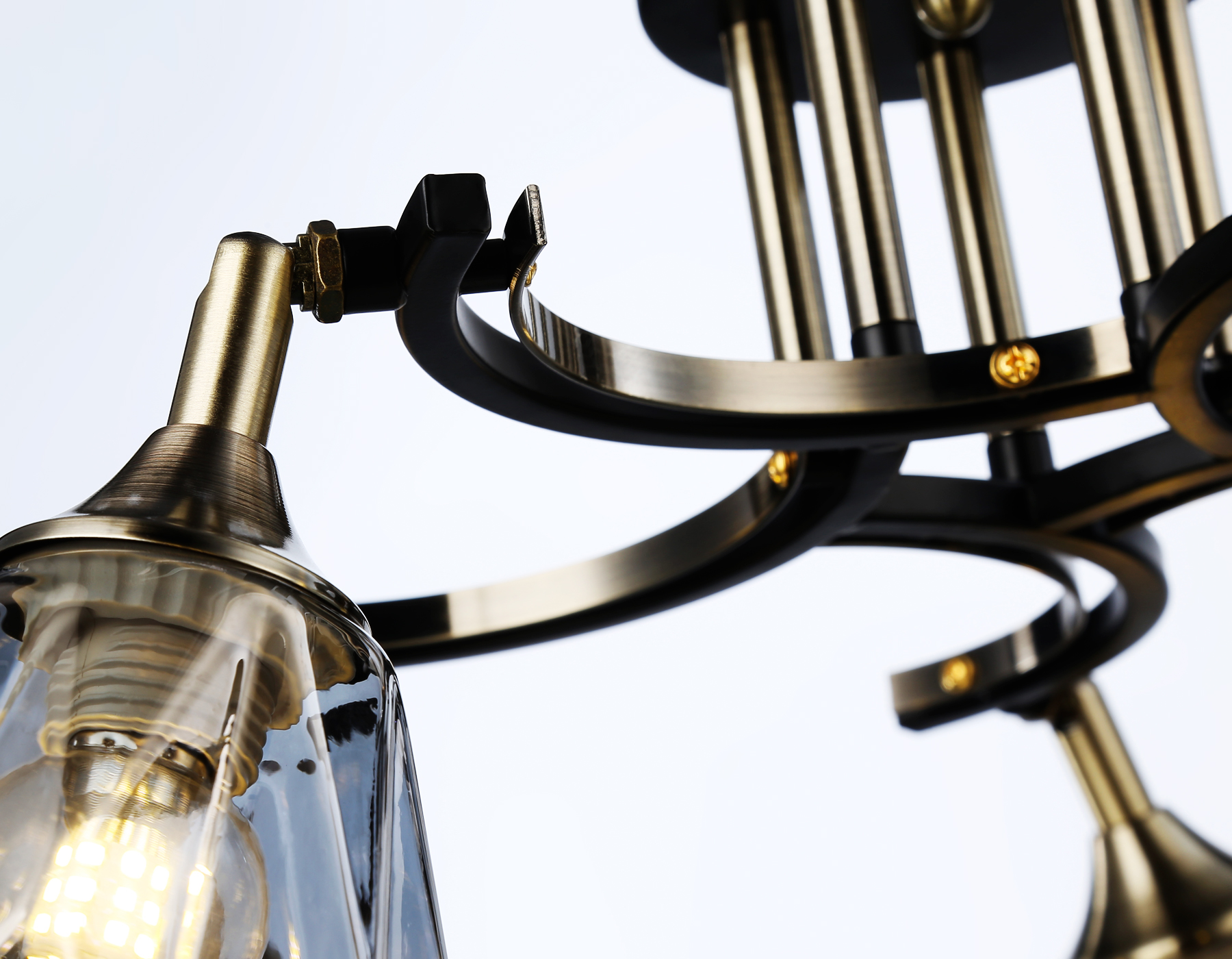 Подвесная люстра TR303039/5 SB/BK/SM бронза/черный/дымчатый E27/5 max 40W D660*270