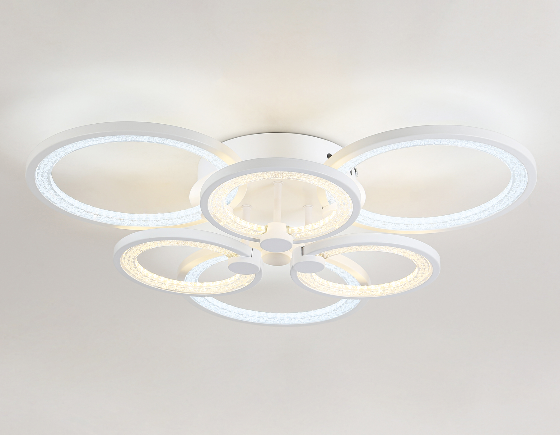 Потолочный светодиодный светильник с пультом FA4085/3+3 WH белый 100W 3000K+6400K/4200K/6400K+3000K 620*570*120 (ПДУ ИК)