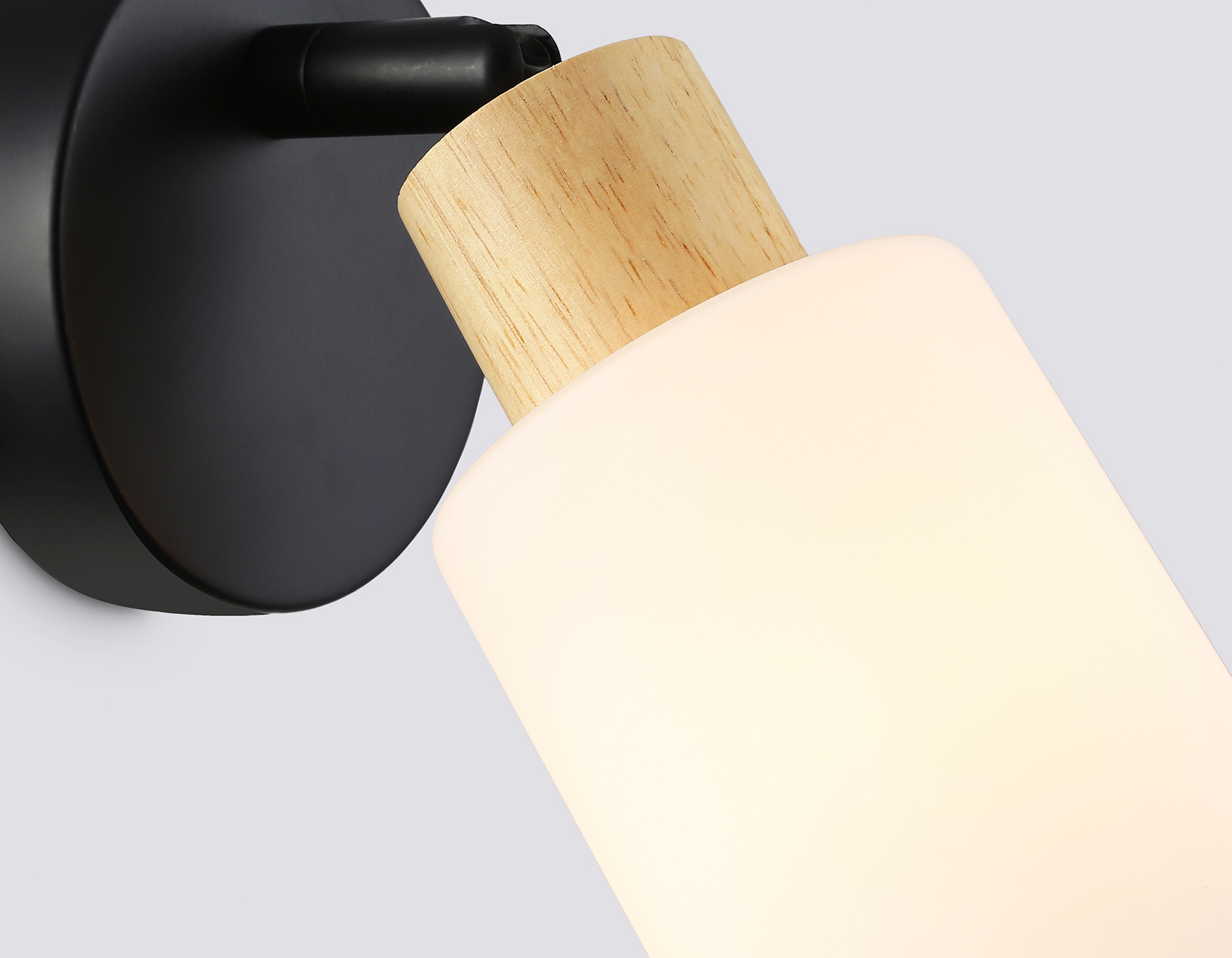 Настенно-потолочный спот в стиле лофт TR8720 BK/WD черный/дерево E14 max 60W 175*100*160