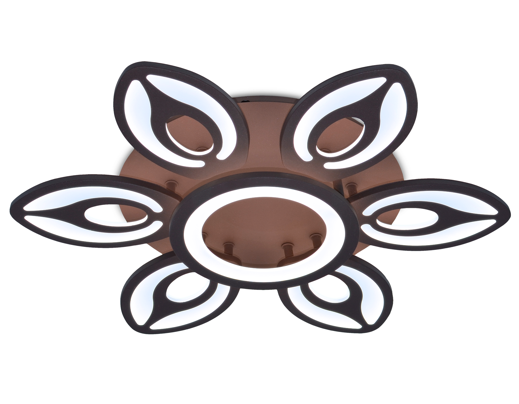 Потолочный светодиодный светильник с пультом FA463/6+1 CF кофе 97W D650*120 (ПДУ РАДИО 2.4)