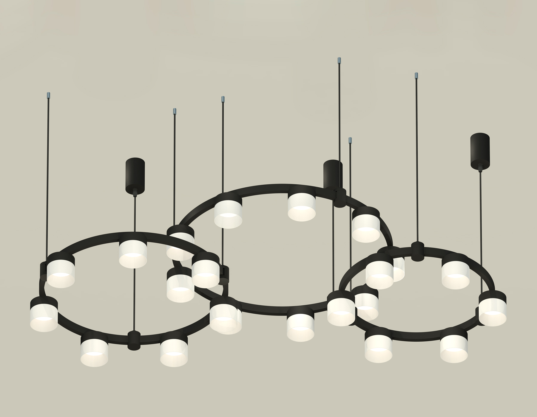 Комплект подвесного светильника Techno Ring с акрилом XR92092210/22 SBK/FR черный песок/белый матовый GX53 (A9209, C9242, C9238, C9232, N8402)