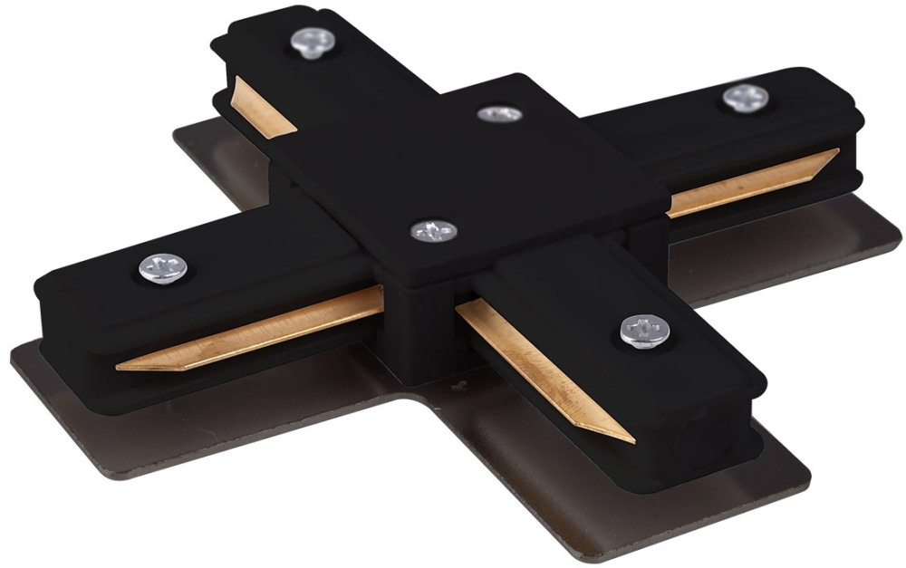 Коннектор X-образный для однофазного шинопровода TRC-1-1-X-BK черный (electrostandart_a039586)