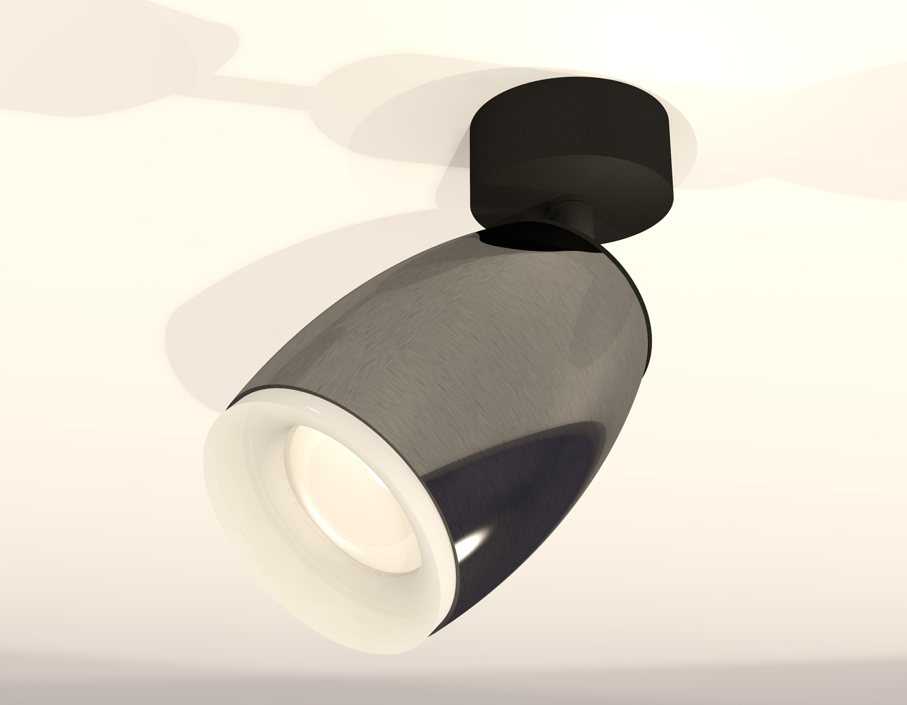 Комплект поворотного светильника с акрилом XM1123006 DCH/SBK/FR черный хром/черный песок/белый матовый MR16 GU5.3 (A2210, C1123, N7165)