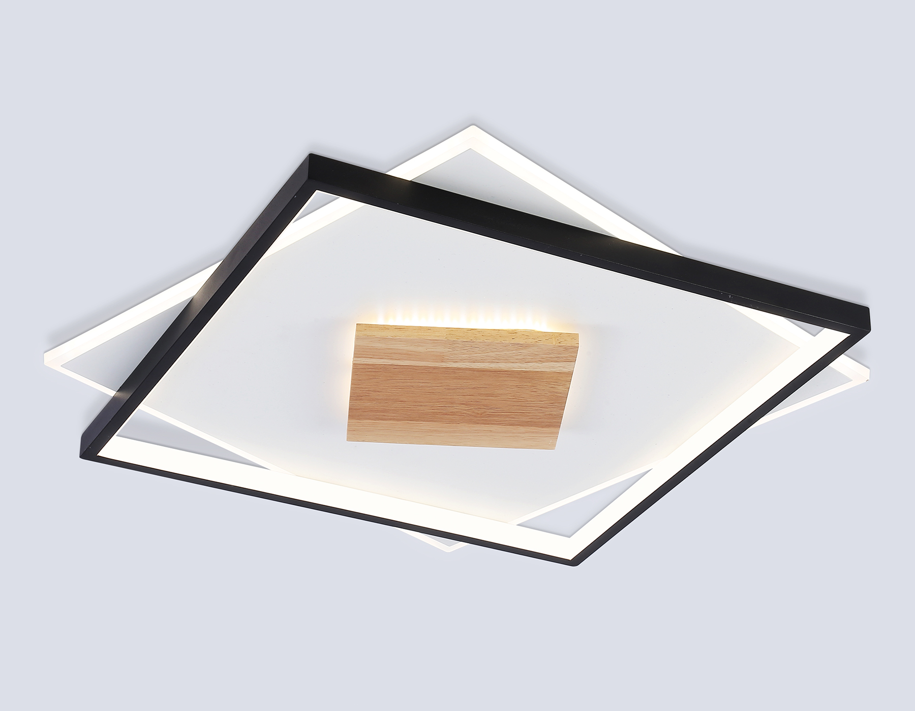 Светильник светодиодный потолочный FL4791 WH/BK/WD белый/черный/дерево 77W 3000-6000K 515*515*50 (без ПДУ)