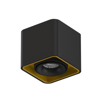 Накладной поворотный светодиодный светильник Ledron TUBING Black-Gold (2668)