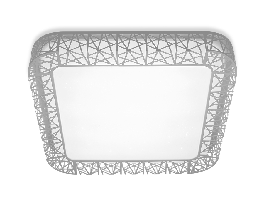 Потолочный светодиодный светильник с пультом FF124 WH белый 72W 500*500*95 (ПДУ ИК)