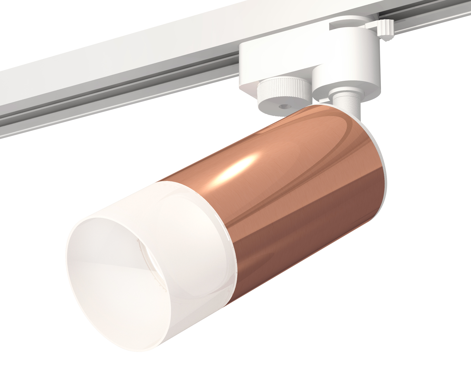 Комплект трекового однофазного светильника с акрилом XT6326003 PPG/SWH/FR золото розовое полированное/белый песок/белый матовый MR16 GU5.3
