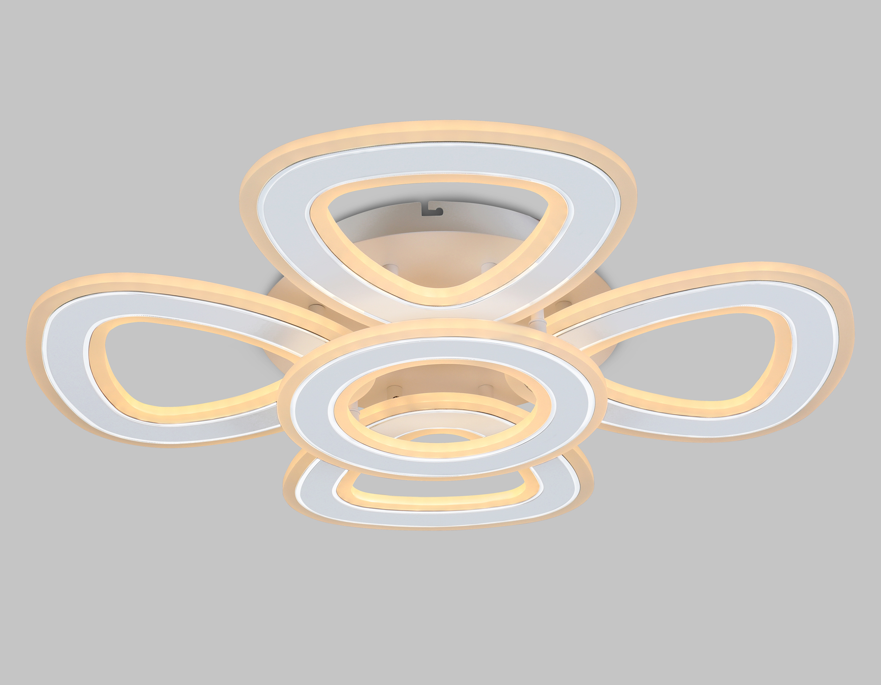 Потолочный светодиодный светильник с пультом FA8925/4+1 WH/CH белый/хром 163W 3000K-6400K 590*590*120 (ПДУ РАДИО 2.4G)