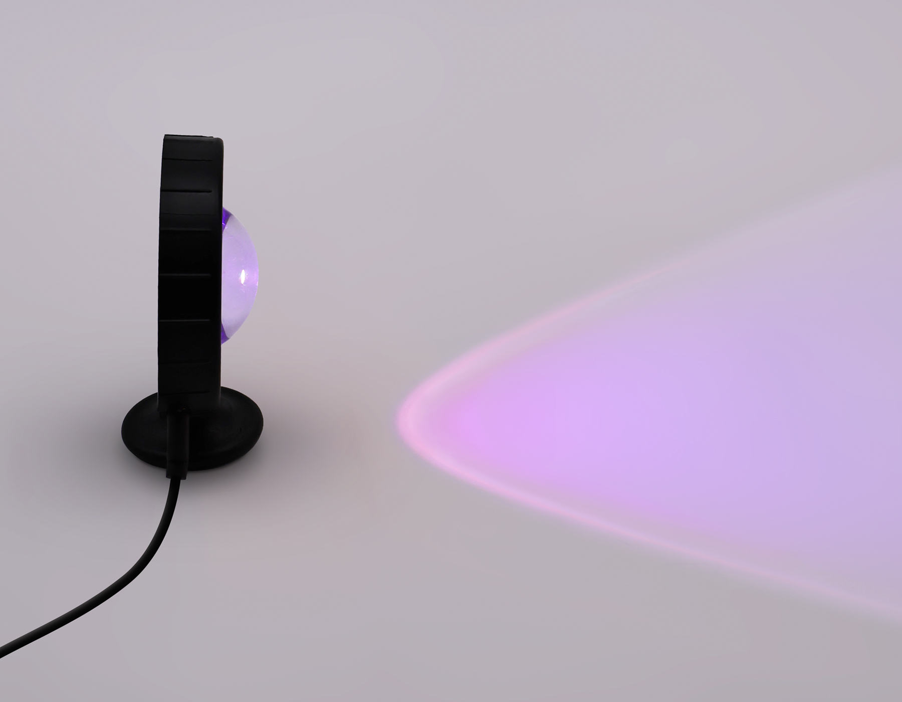 Атмосферная светодиодная настольная лампа с пультом DE8383 BK черный LED RGB 3W (ПДУ RGB)