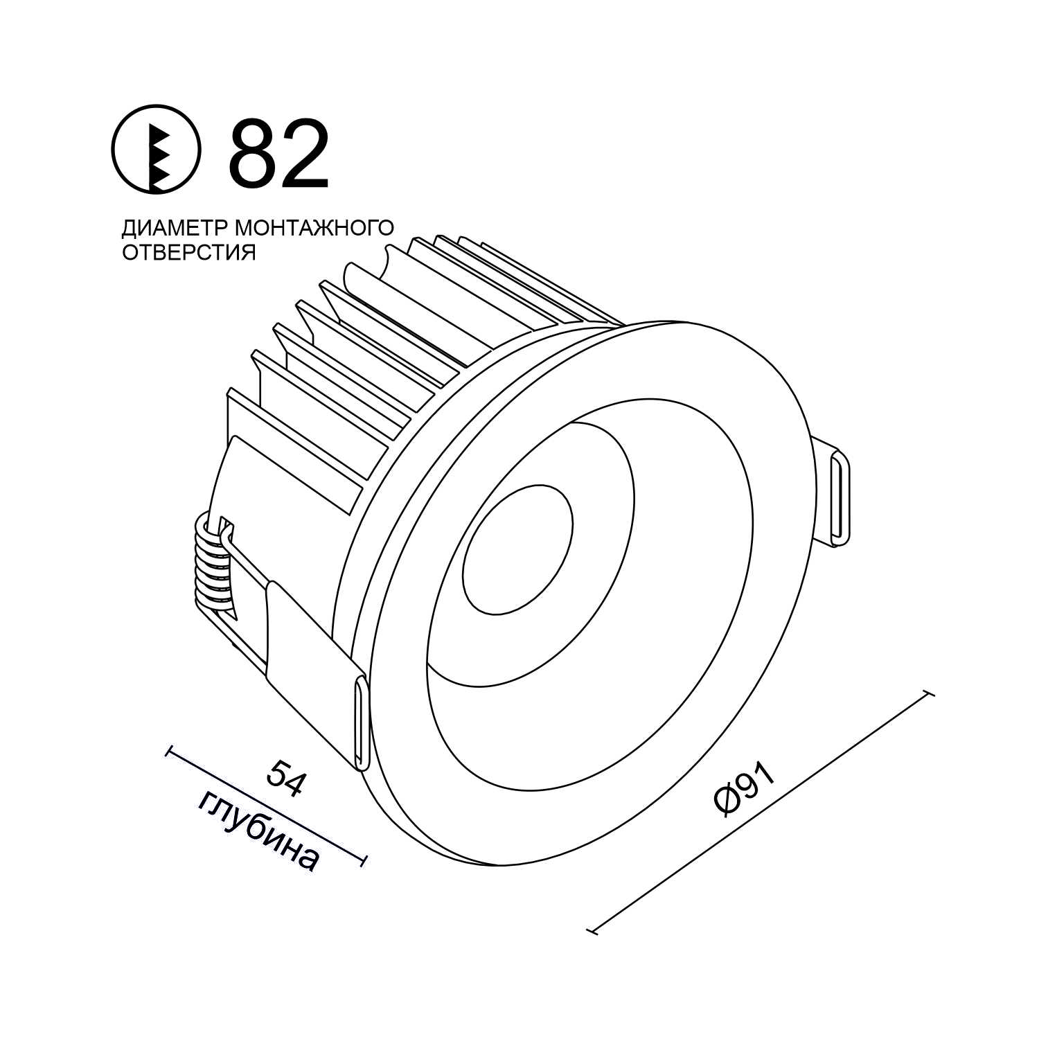 Встраиваемый светодиодный светильник Ledron DL3043-15 Nickel (8389)