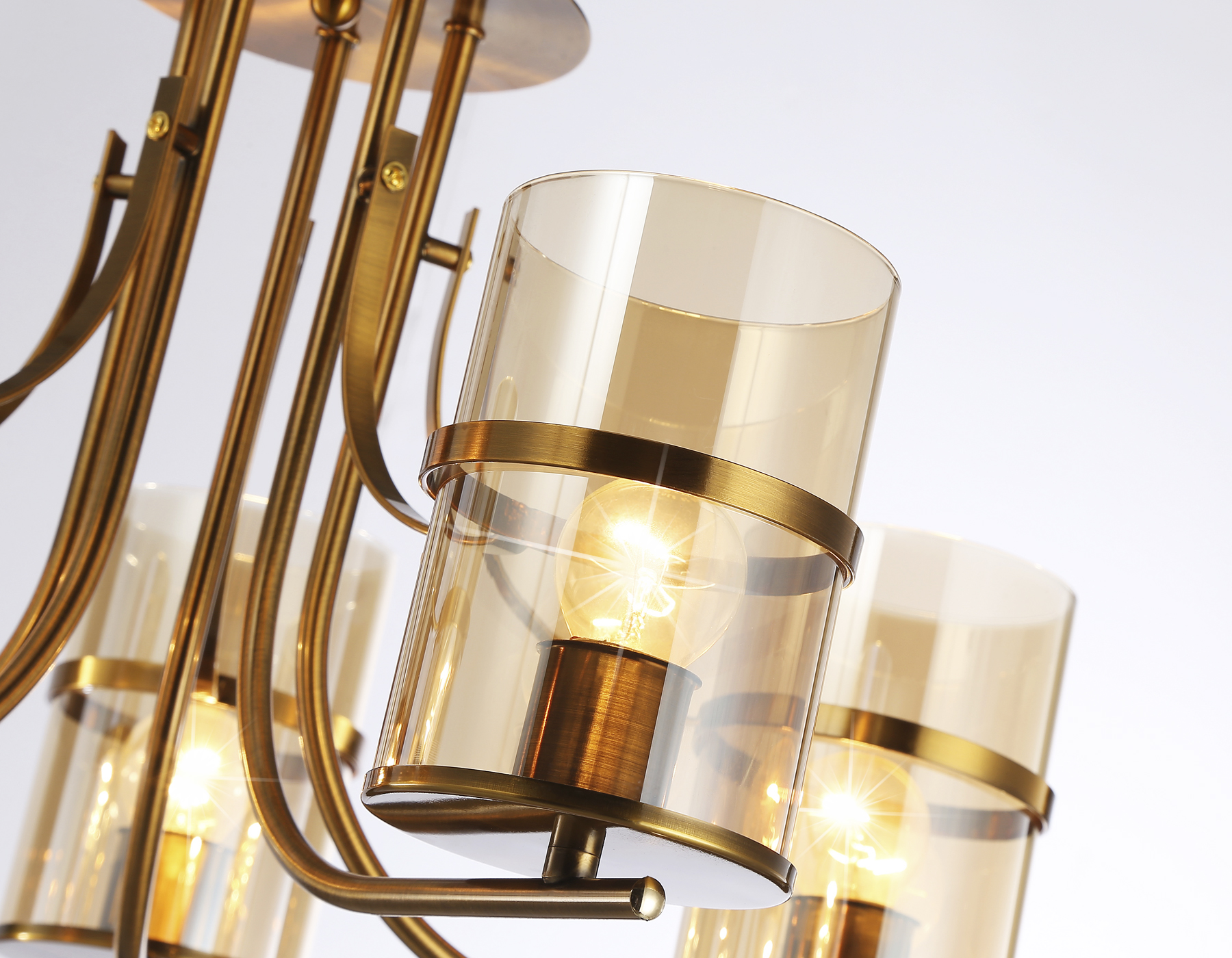 Подвесная люстра TR3222/5 GD/TI золото/янтарь E27*5 max 40W D540*300