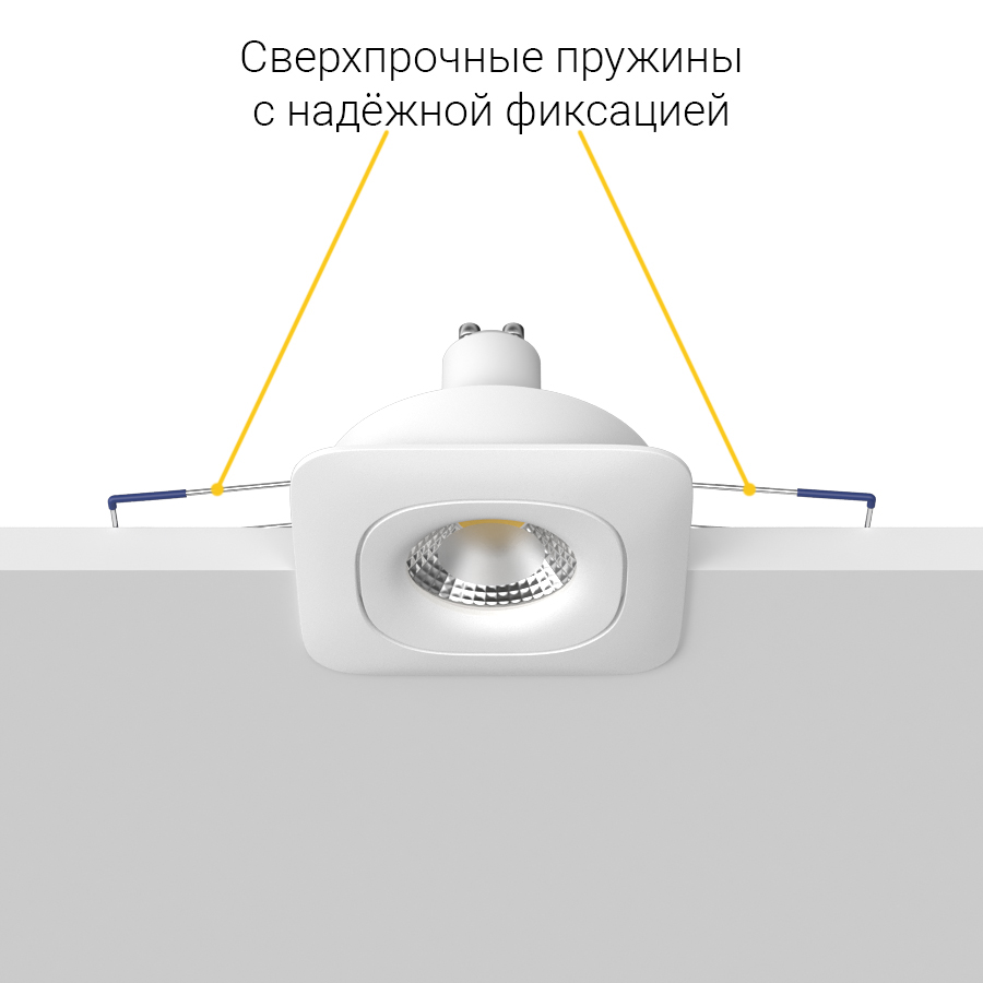 Встраиваемый поворотный светильник под сменную лампу Ledron AO1501007 White (2425)