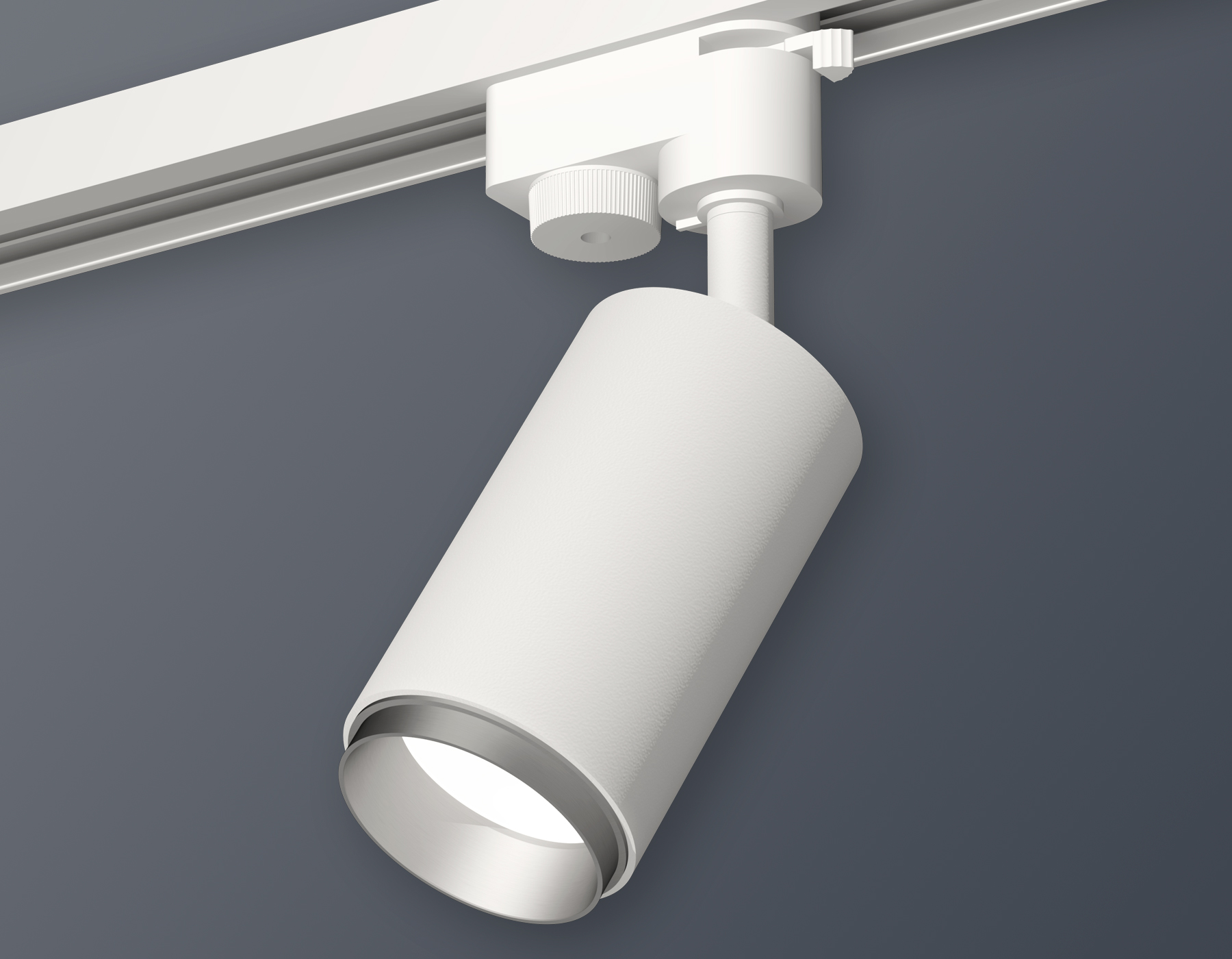 Комплект трекового однофазного светильника XT6322043 SWH/MCH белый песок/хром матовый MR16 GU5.3 (A2520, C6322, N6123)