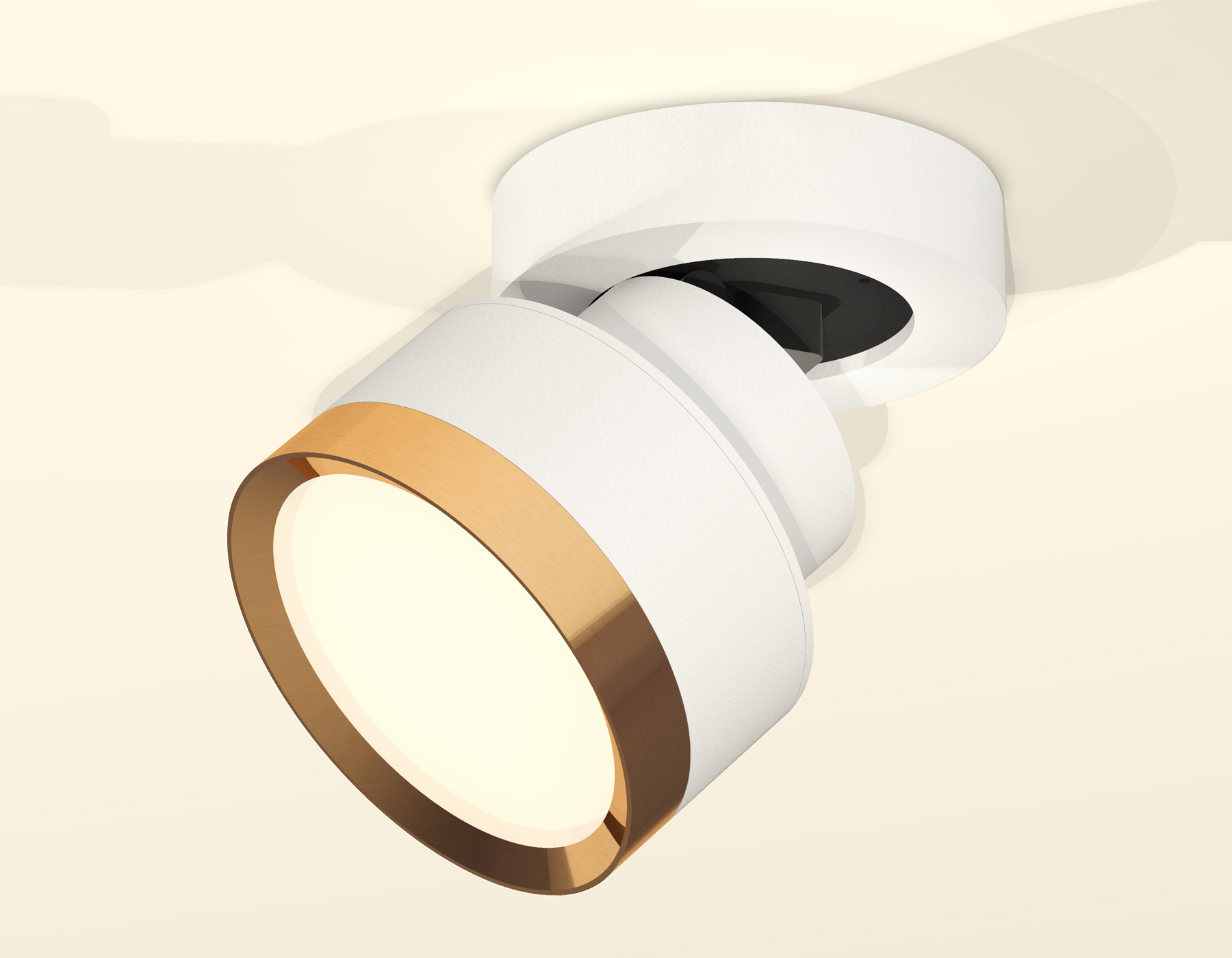 Комплект накладного поворотного светильника XM8101004 SWH/PYG белый песок/золото желтое полированное GX53 (A2228, A2105, C8101, N8124)