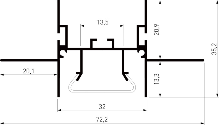 Алюминиевый профиль Elektrostandard LL-2-ALP023 для натяжного потолка под светодиодную ленту (a066624)