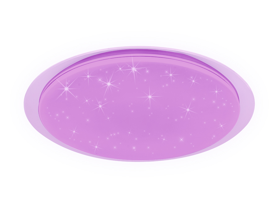 Светодиодный светильник c подсветкой RGB FF470 WH белый 60W D450*70 (ПДУ ИК)