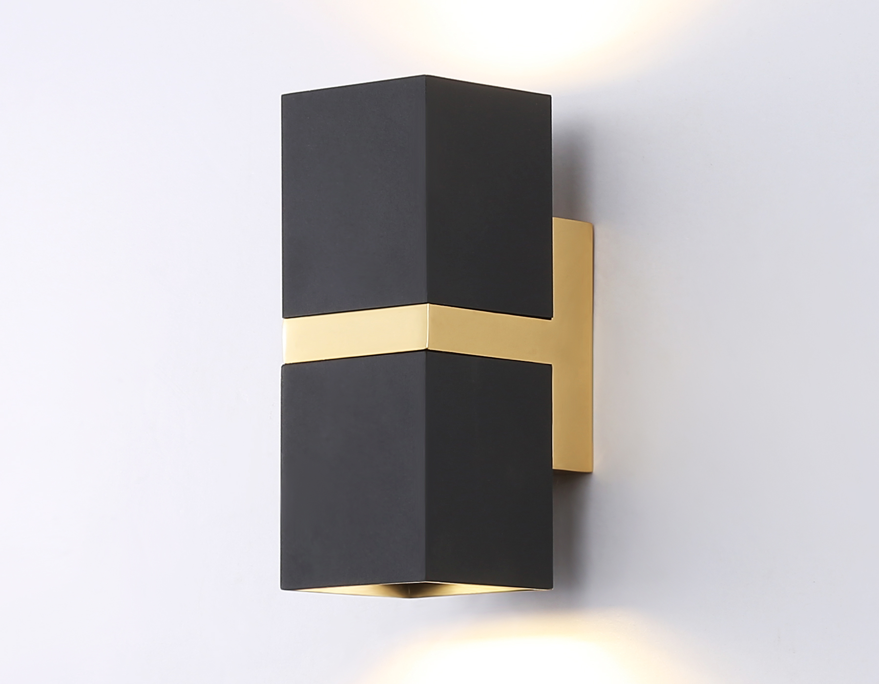 Настенный светильник FW246/2 BK/GD черный/золото GU10*2 max 12W 155*61*80