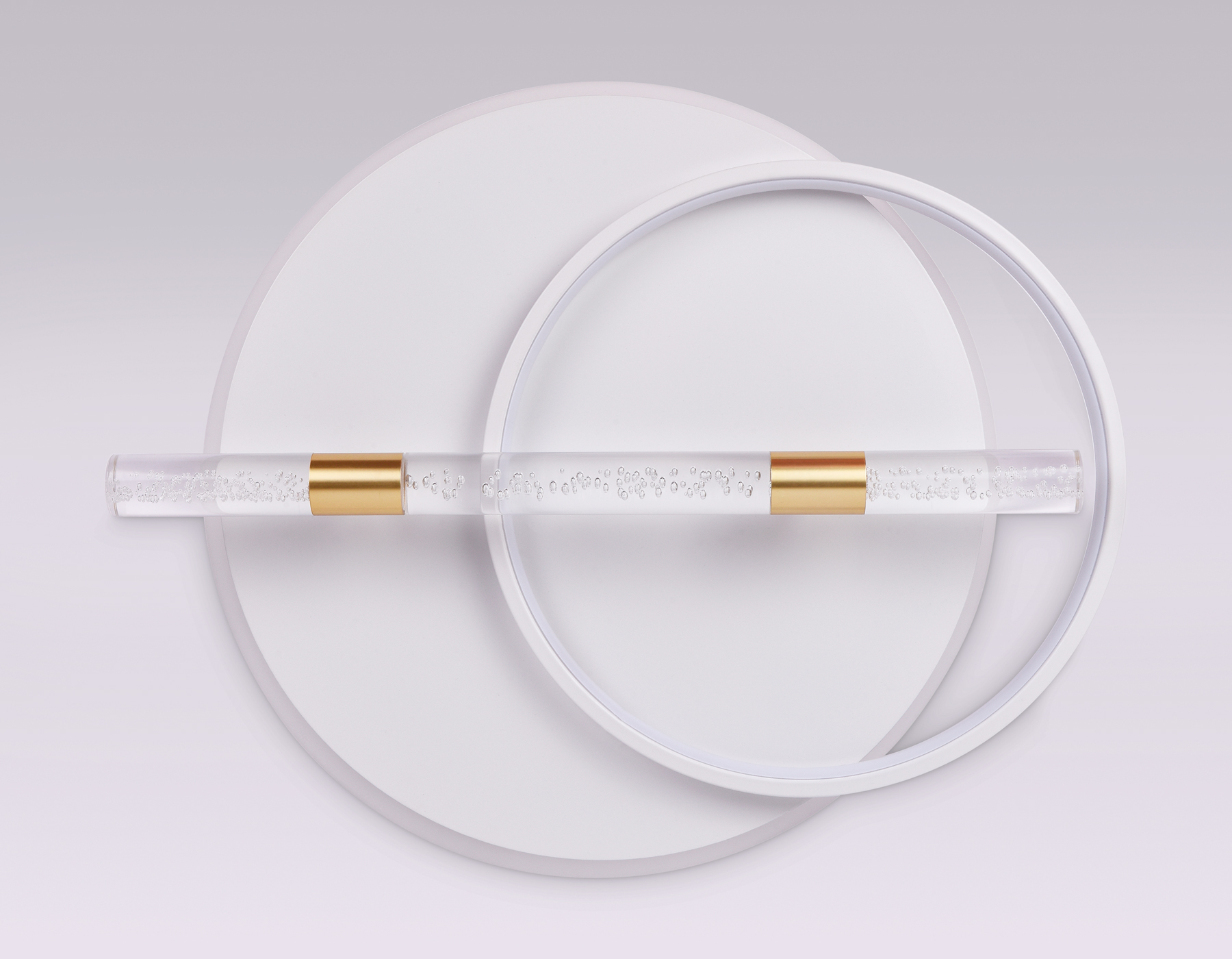 Потолочный светодиодный светильник с пультом FL5007 WH/GD белый/золото 3000K/4200K/6400K 72W 565*460*92.5 (ПДУ РАДИО 2.4G)