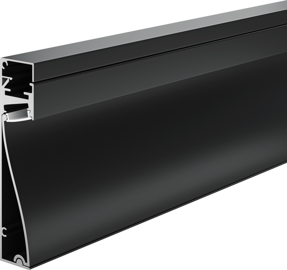 Алюминиевый профиль плинтус с подсветкой 80x18 Maytoni Led Strip ALM-8018-B-2M (alm-8018-b-2m)