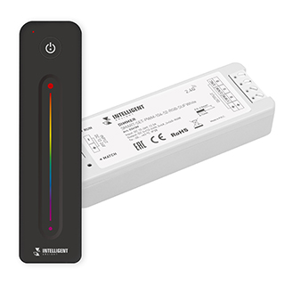 INTELLIGENT ARLIGHT Диммер SMART-SET-PWM-104-52-RGB-SUF White (12-24V, 3x4A, ПДУ LINE, 2.4G) (IARL, IP20 Пластик, 5 лет) 036189