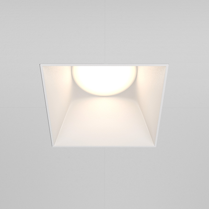 Встраиваемый светильник Share GU10 1x20Вт Maytoni Technical DL051-01-GU10-SQ-W (dl051-01-gu10-sq-w)