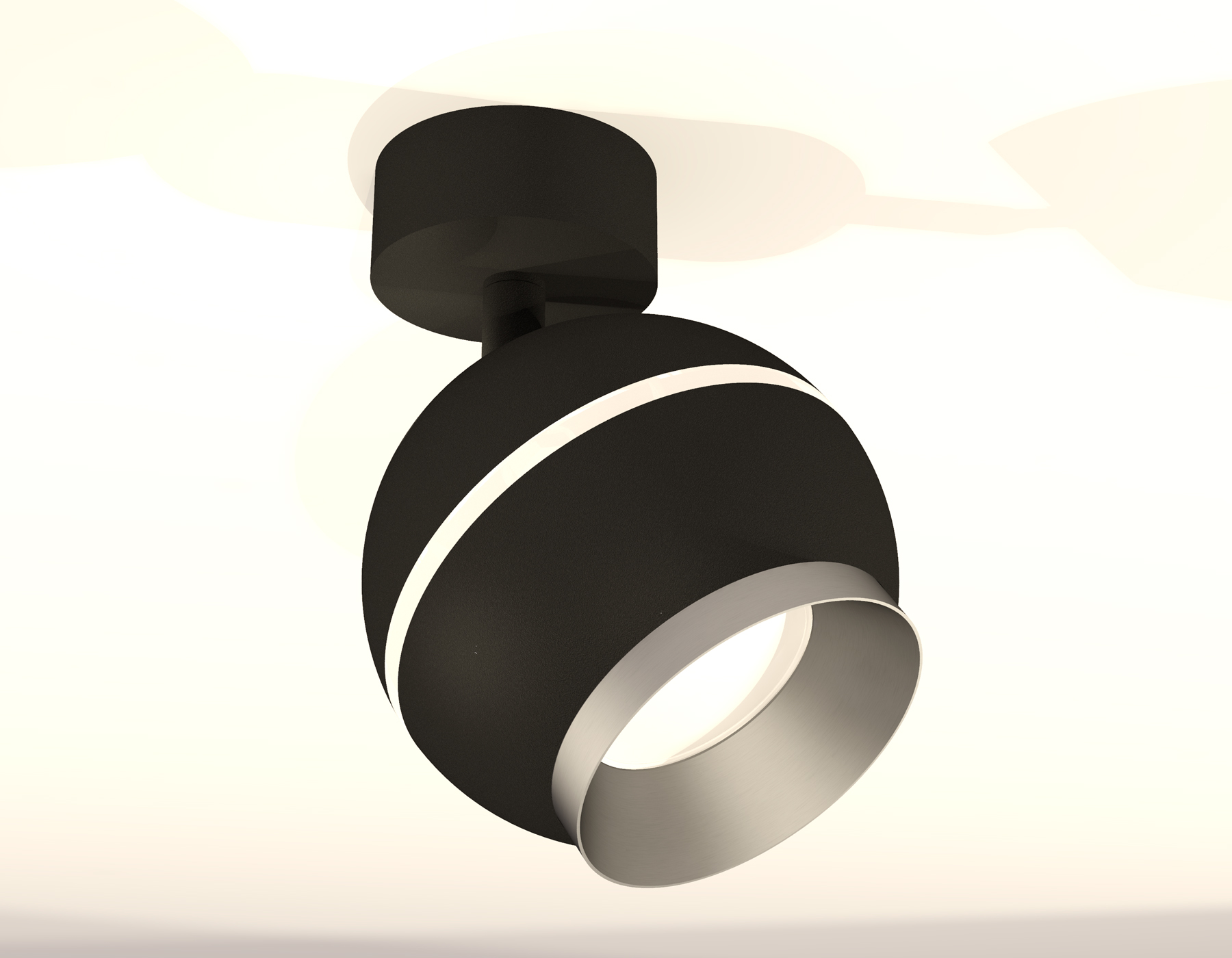 Комплект поворотного светильника с дополнительной подсветкой XM1102003 SBK/MCH черный песок/хром матовый MR16 GU5.3 LED 3W 4200K (A2210, C1102, N7033)