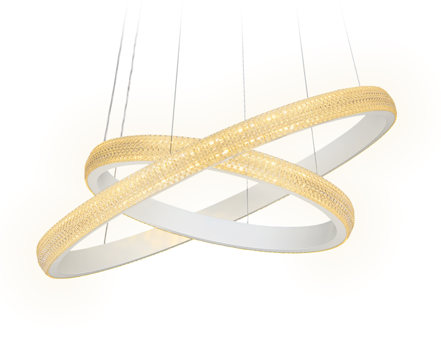 Подвесной светодиодный светильник с пультом FA615 WH белый 90W D600*1000 (ПДУ РАДИО 2.4)