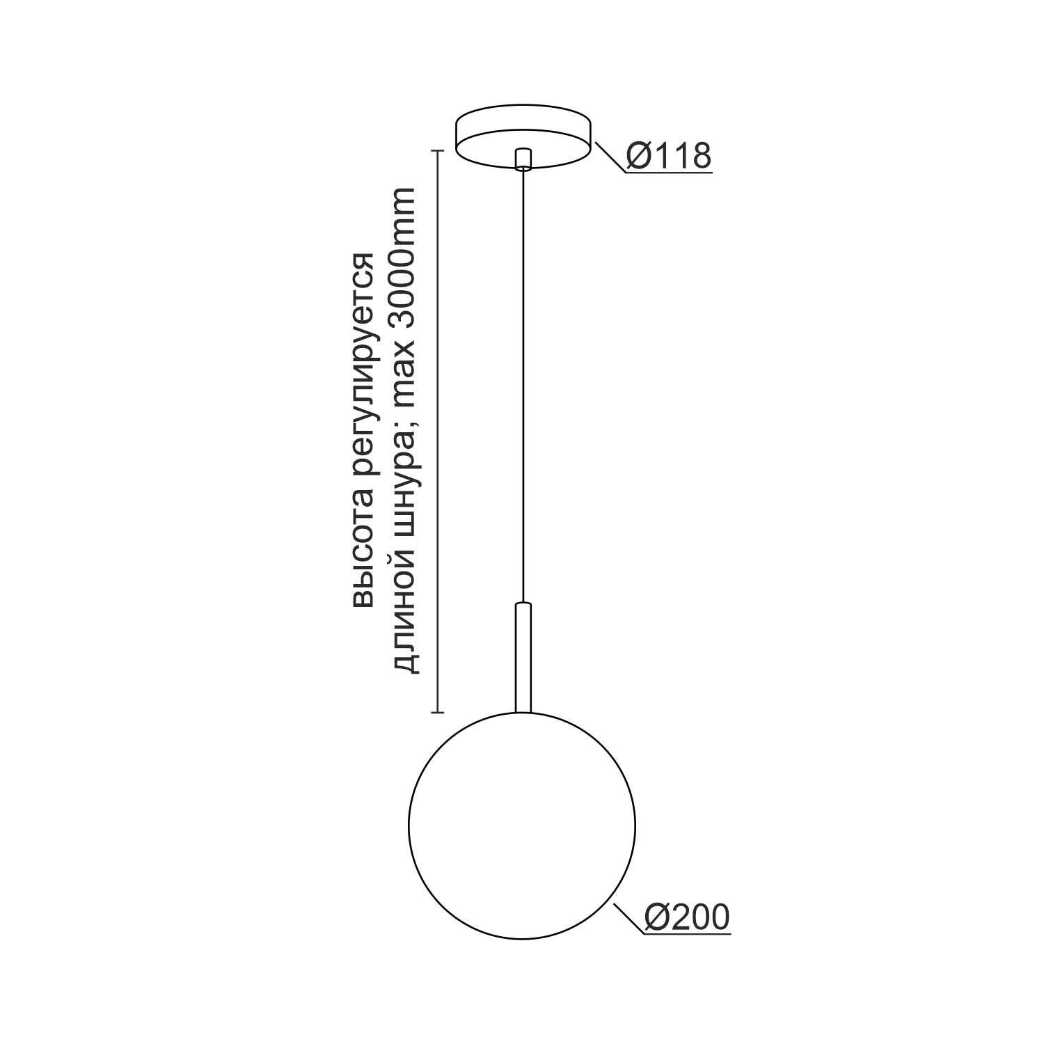 Подвесной светильник под сменную лампу Ledron PL2056 (8400)