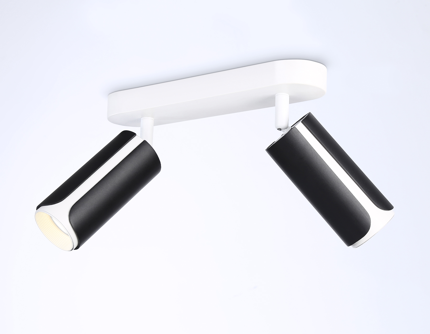 Настенно-потолочный поворотный спот со сменной лампой GU10 TN51598/2 BK/WH черный/белый GU10/2 260*60*195