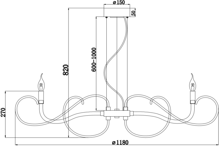 Подвесная люстра Atlanta MOD051PL-09TR (mod051pl-09tr)