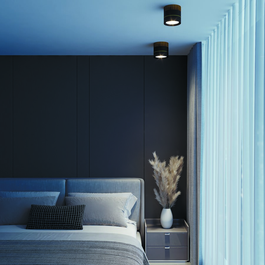 Накладной светодиодный светильник Ledron BARREL MINI Wooden Black (4433)