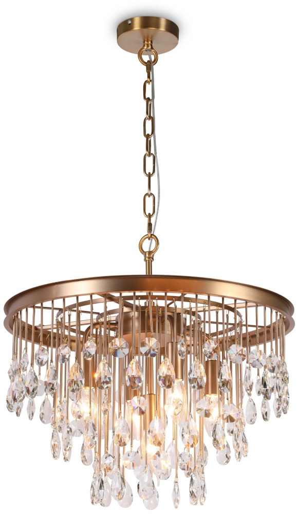 Подвесная люстра хрустальная Linn MOD091PL-05G (mod091pl-05g)