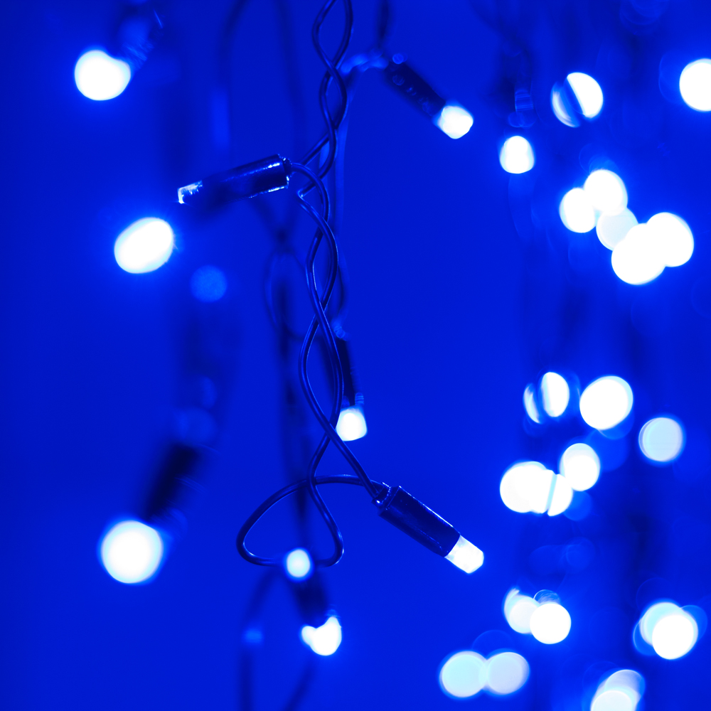 Светодиодная гирлянда ARD-EDGE-CLASSIC-2400x600-BLACK-88LED-STD BLUE (230V, 6W) (Ardecoled, IP65) 026009