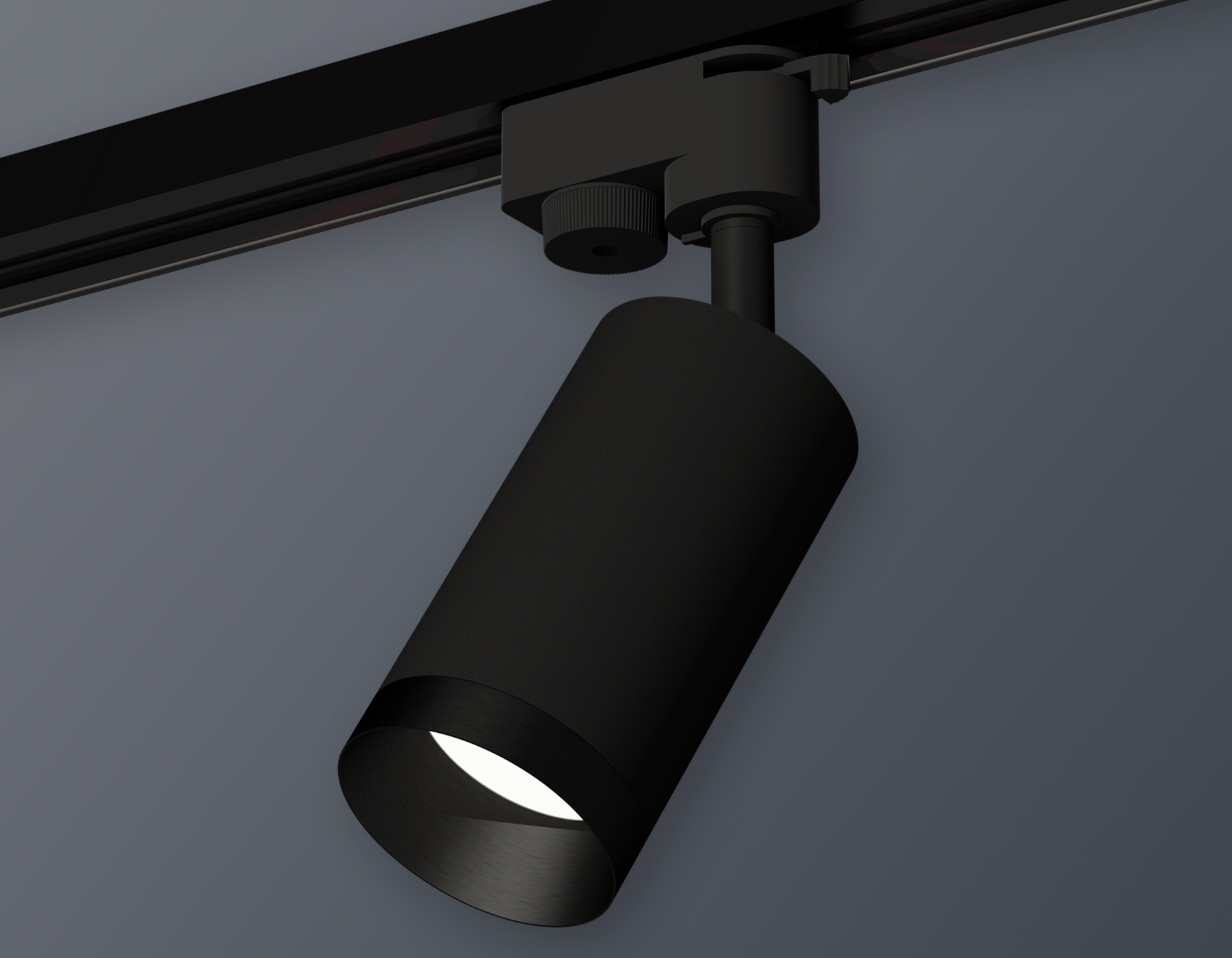 Комплект трекового однофазного светильника XT6323061 SBK/PBK черный песок/черный полированный MR16 GU5.3 (A2521, C6323, N6131)