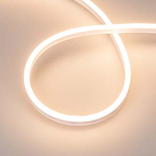 Лента герметичная AURORA-PS-A120-12x6mm 24V Warm3000 (10 W/m, IP65, 2835, 5m) (Arlight, Силикон) 036675