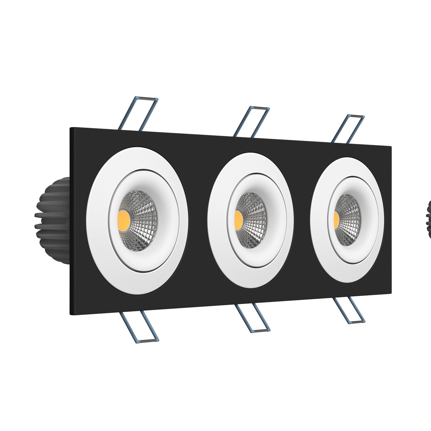 Встраиваемый светодиодный светильник Ledron LH07SB-R SQ3 Black-White (2168)