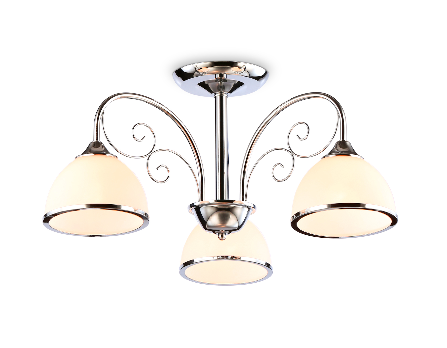 Подвесная люстра TR3181/3 CH/FR хром/белый матовый E27/3 max 40W D585*285