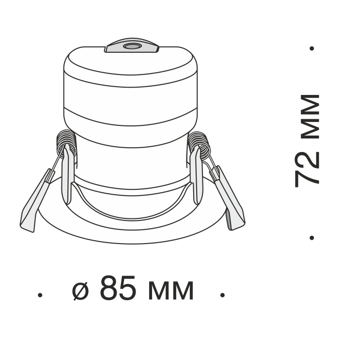 Встраиваемый светильник Phill 4000K 1x9Вт 36 LED Maytoni Technical DL014-6-L9W (dl014-6-l9w)
