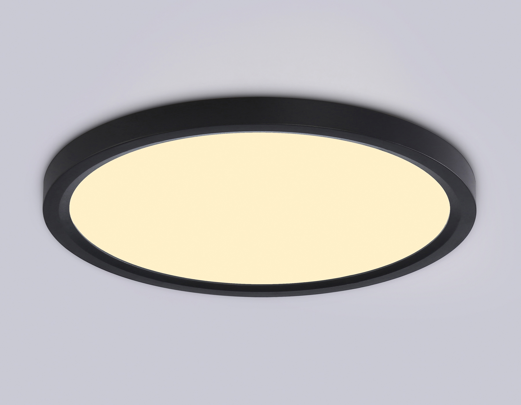 Светильник светодиодный ультратонкий 3000K-6500K с CCT-переключателем FZ1906 BK черный IP54 26W 3000K-6500K CCT-переключатель D370*25 (Без ПДУ)