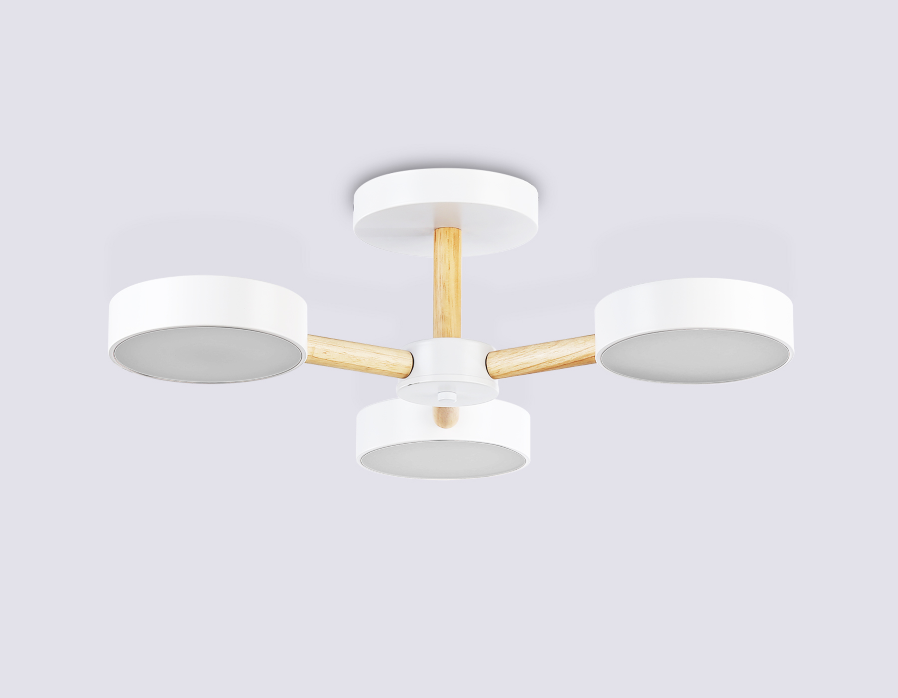 Подвесной светодиодный светильник с пультом FL4821/3 WH белый 3000K-6400K 40W D580*160 (ПДУ ИК)