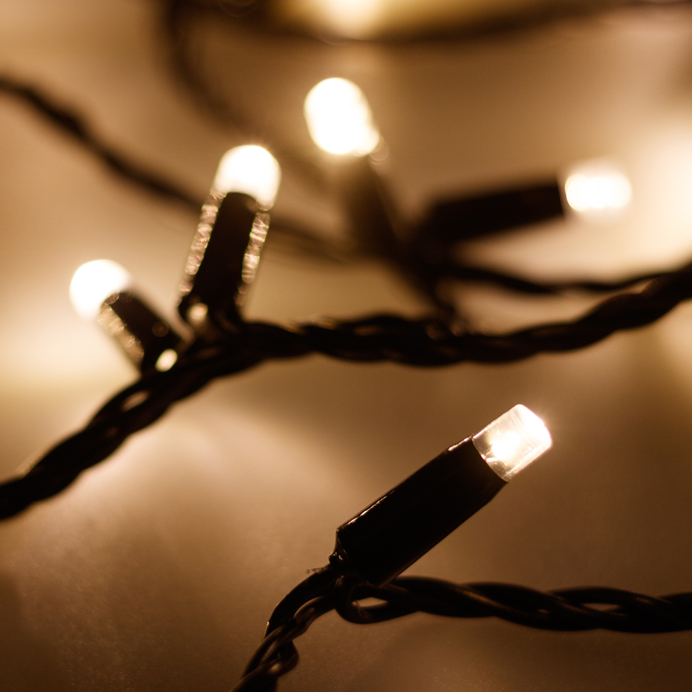 Светодиодная гирлянда ARD-STRING-PRO-10000-BLACK-100LED-STD WARM (230V, 7W) (Ardecoled, IP65) 025824