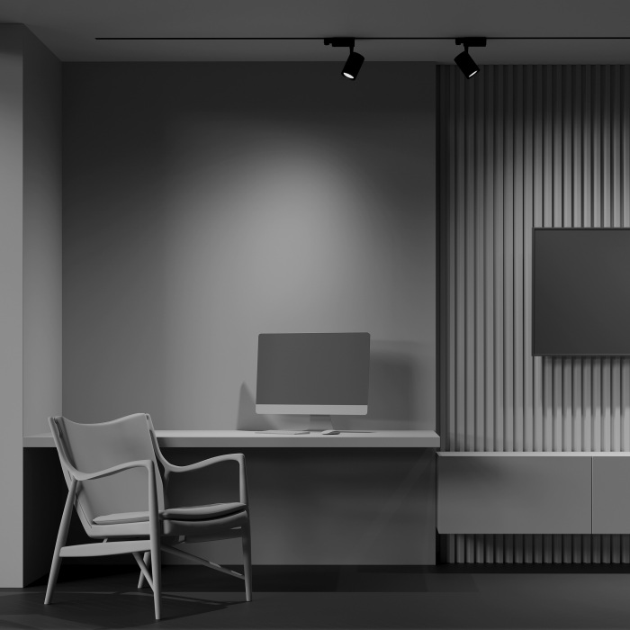 Трековый светильник Vuoro Trinity 4000K 10Вт 24 LED трехфазный Maytoni Technical TR029-3-10W4K-S-B (tr029-3-10w4k-s-b)