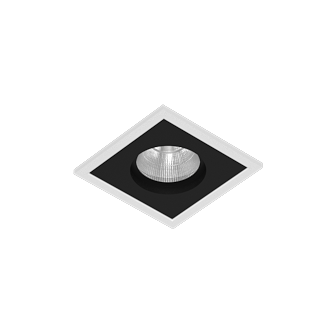 Встраиваемый светодиодный светильник Ledron BRUTAL SQ1 White-Black TRIAC (10146)
