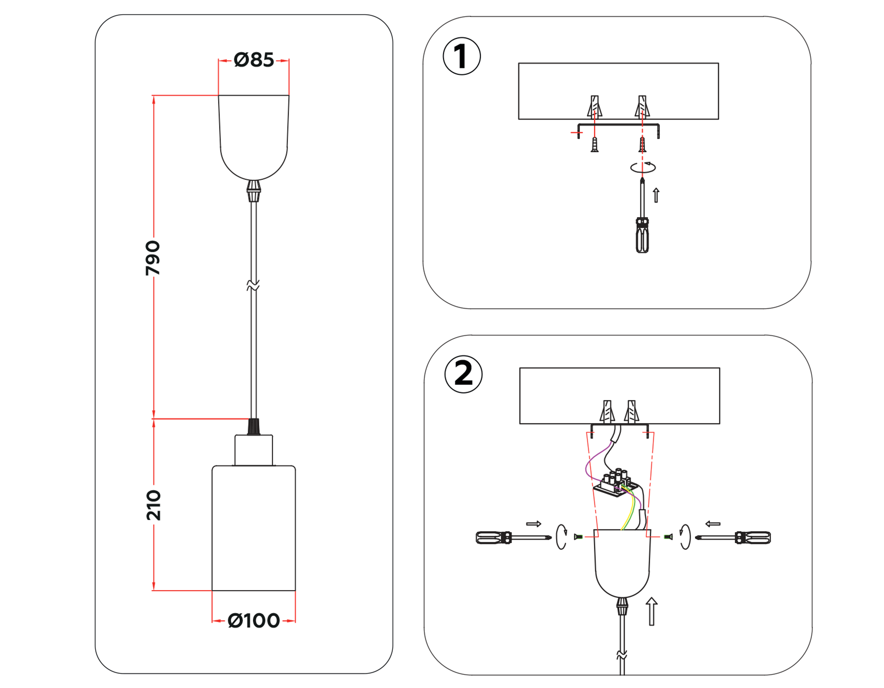 Подвесной светильник в стиле лофт TR3695 BK/SM черный/дымчатый E27 max 40W D100*1000