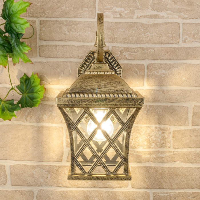 Настенный уличный фонарь черное золото Elektrostandard Cassiopeya D (electrostandart_a025295)