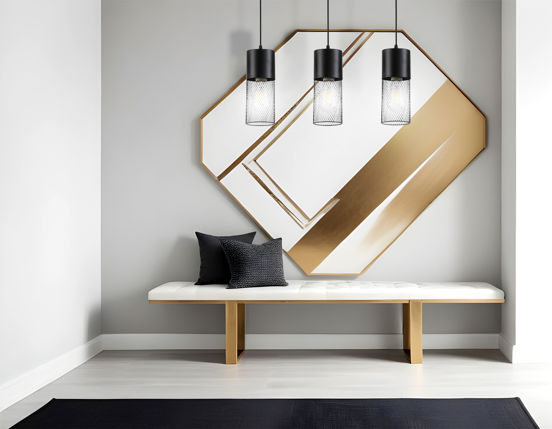 Светильник подвесной TR8501/3 BK черный E27/3 max 60W 550*100*1000